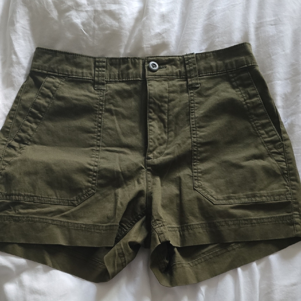 Old Navy Women's High Waist Shorts - Olive Green